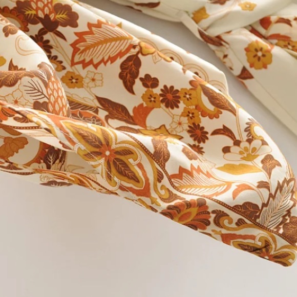 Retro Boho 70’s Style Vintage Floral Kimono Duster - Picture 4 of 6